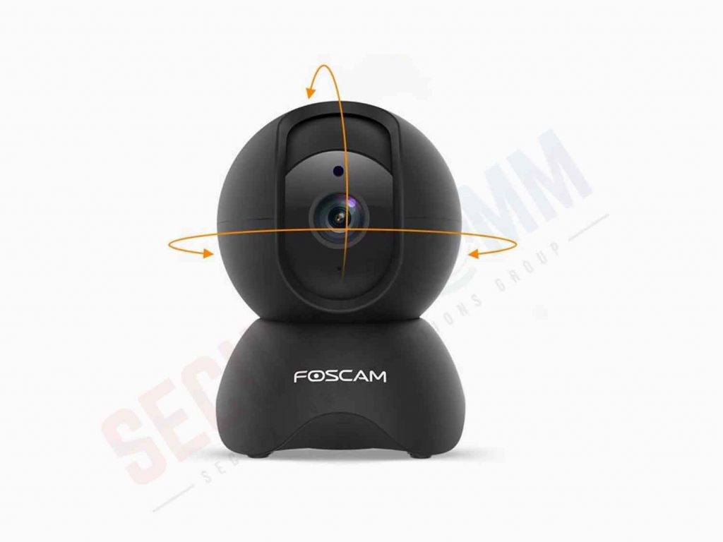 Diagram showing pan, tilt, and zoom movements of a PTZ camera, illustrating how these cameras work.